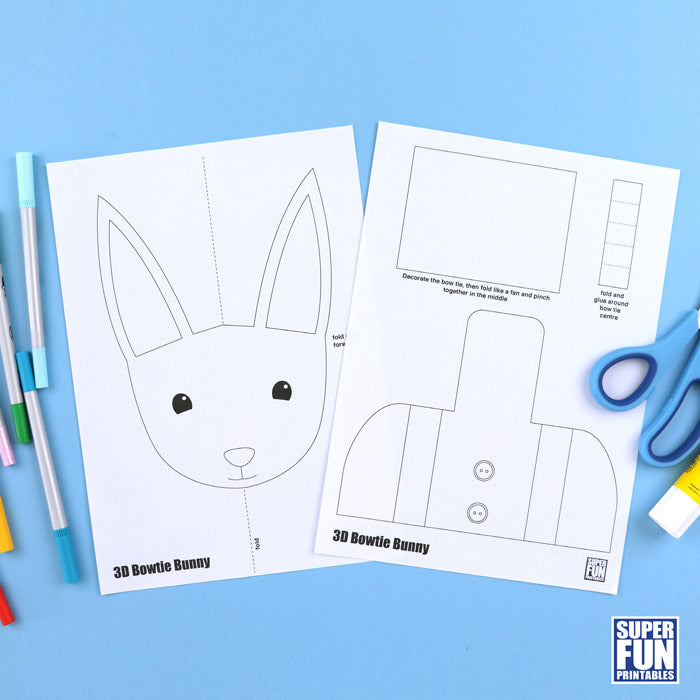 3D bunny paper craft