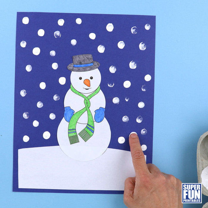 Snowman Winter Scene – Super Fun Printables