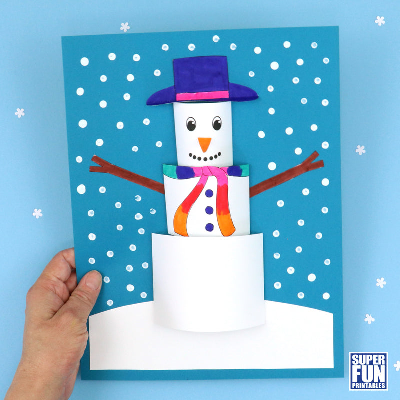 3D Paper Snowman